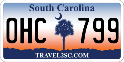 SC license plate OHC799