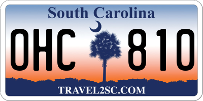 SC license plate OHC810