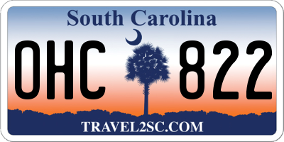 SC license plate OHC822