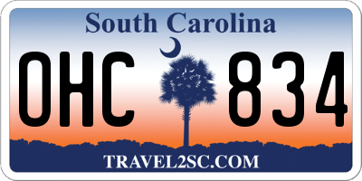 SC license plate OHC834