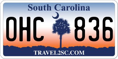 SC license plate OHC836