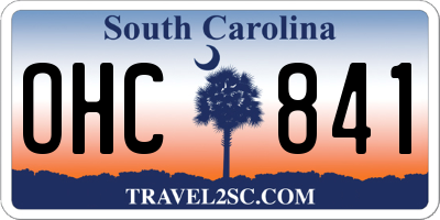 SC license plate OHC841