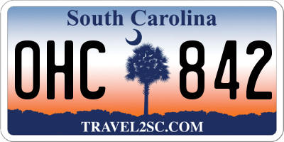 SC license plate OHC842