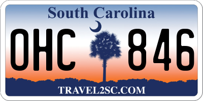 SC license plate OHC846