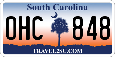 SC license plate OHC848