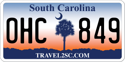 SC license plate OHC849