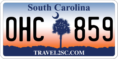 SC license plate OHC859