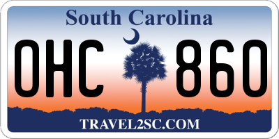 SC license plate OHC860