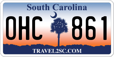 SC license plate OHC861