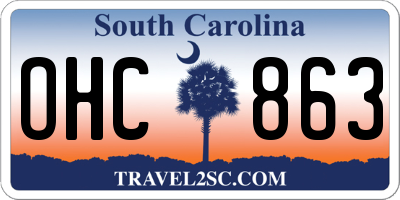 SC license plate OHC863