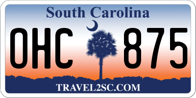 SC license plate OHC875