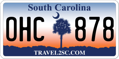 SC license plate OHC878