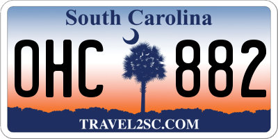 SC license plate OHC882