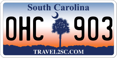 SC license plate OHC903