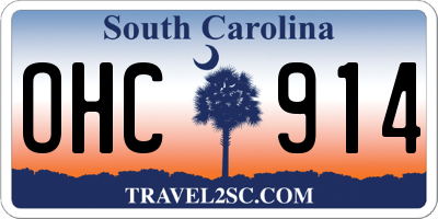 SC license plate OHC914