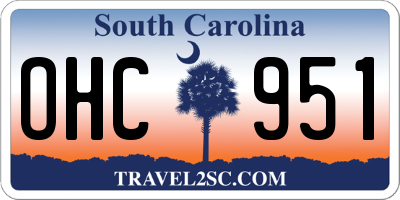 SC license plate OHC951