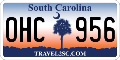 SC license plate OHC956