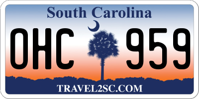 SC license plate OHC959