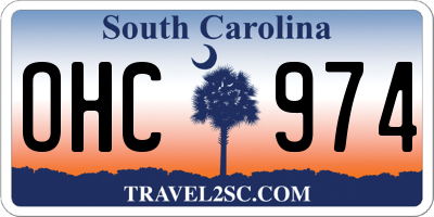 SC license plate OHC974