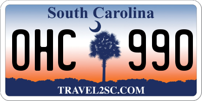 SC license plate OHC990