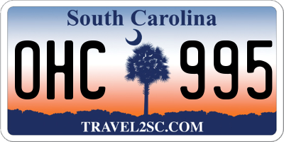 SC license plate OHC995