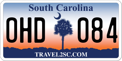 SC license plate OHD084
