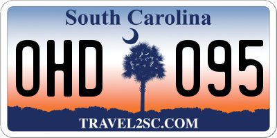 SC license plate OHD095