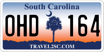 SC license plate OHD164