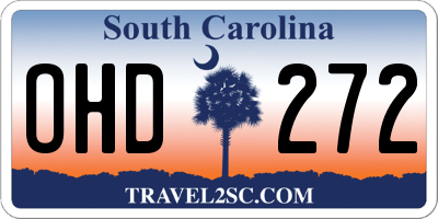 SC license plate OHD272