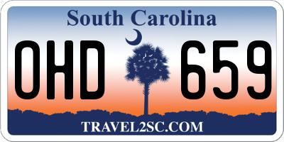 SC license plate OHD659