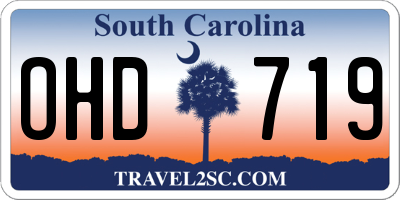 SC license plate OHD719
