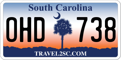 SC license plate OHD738