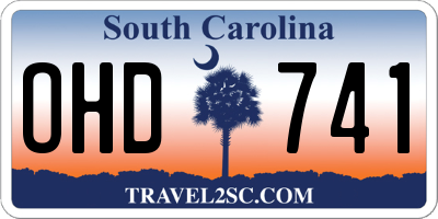 SC license plate OHD741