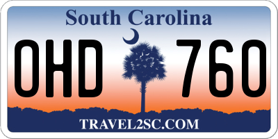 SC license plate OHD760