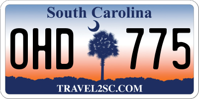 SC license plate OHD775