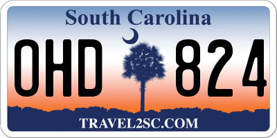 SC license plate OHD824