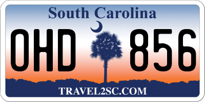 SC license plate OHD856