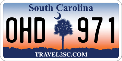 SC license plate OHD971
