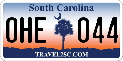 SC license plate OHE044