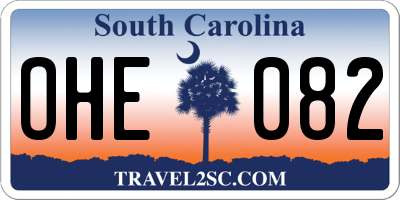 SC license plate OHE082