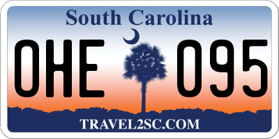 SC license plate OHE095