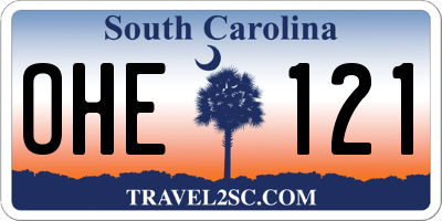 SC license plate OHE121