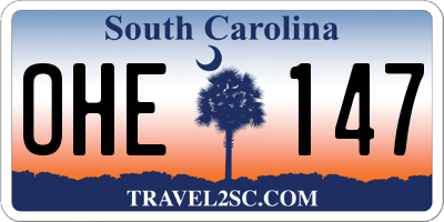 SC license plate OHE147