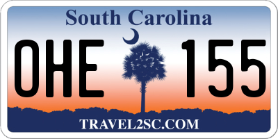 SC license plate OHE155