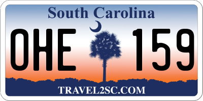 SC license plate OHE159