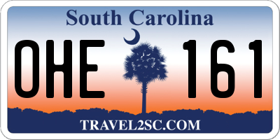 SC license plate OHE161