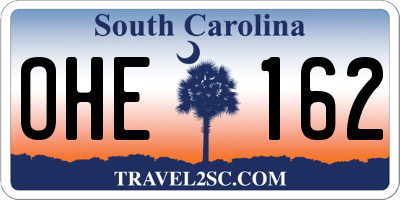 SC license plate OHE162