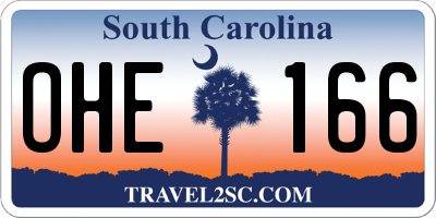 SC license plate OHE166