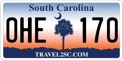 SC license plate OHE170