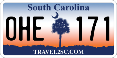 SC license plate OHE171